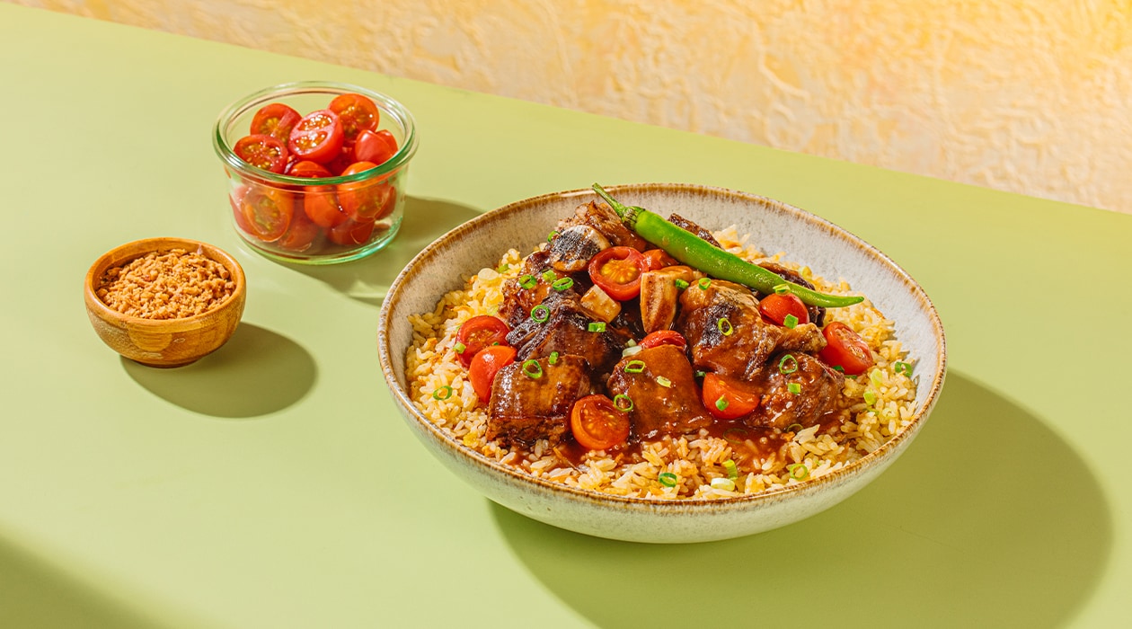 Crispy Beef Tadyang and Kansi Gravy Rice Bowl